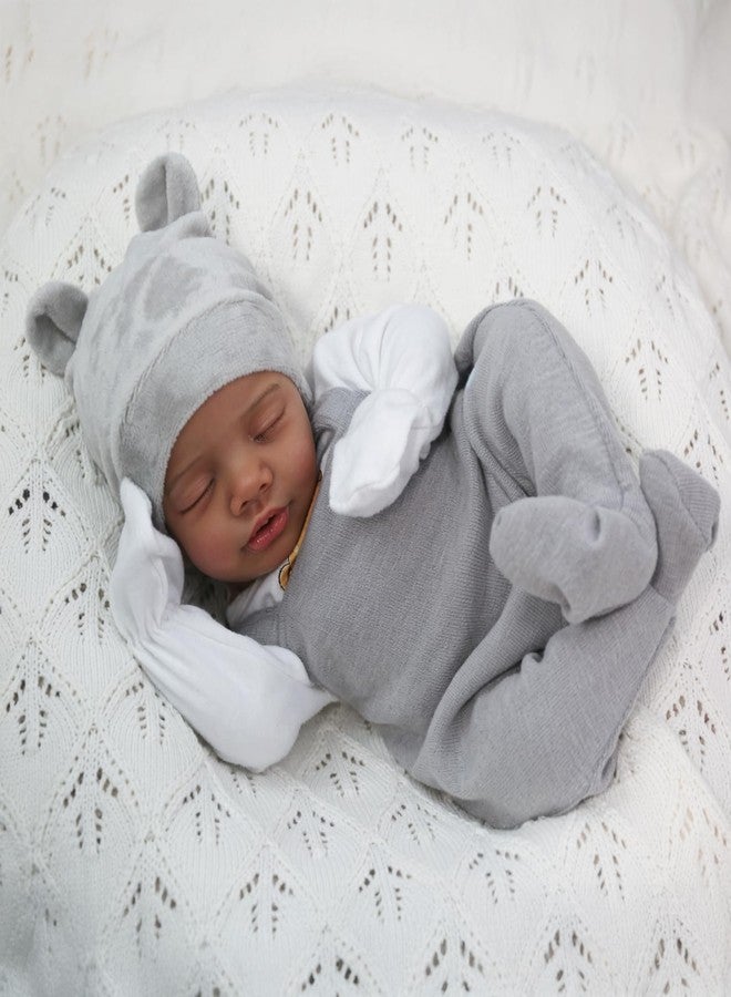 CHAREX Realistic Reborn Baby Dolls Black - 18 Inch Real Life Baby Doll African American Real Baby Boy, Lifelike Newborn Baby Doll Poseable Soft Body, Gift Set with Accessories for Kids Aged 3+ - Image 4